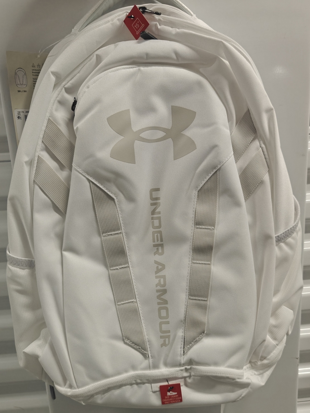 Under Armour Hustle 5.0 Backpack 29l White NWT
